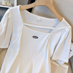 RM5364#夏季新款个性洋气短袖t恤女超显瘦高腰卡腰短款上衣潮