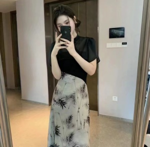 RM5458#LZY知音恰似你的温柔春夏披肩吊带连衣裙短袖显瘦裙子