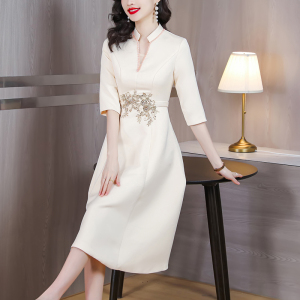 RM5167#喜妈妈婚宴装年轻气质婆婆婚礼高贵洋气结婚晚礼服连衣裙平时可穿