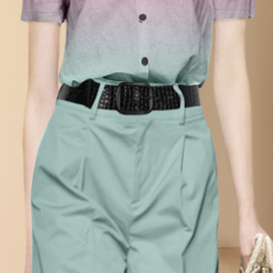 RM5649#新款时尚休闲套装女洋气减龄衬衣阔腿裤两件套