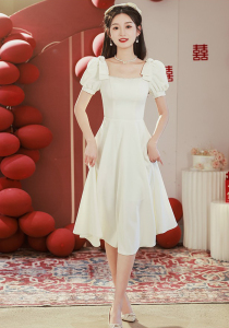 TR45911# 法式小礼服连衣裙小白裙小个子大气 礼服批发