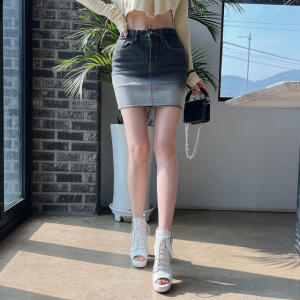 RM5298#韩版新款短裙复古少女渐变色半身裙裤裙