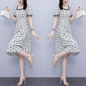 TR18597# 大码女装夏季新款韩版时尚印花连衣裙女 服装批发女装服饰货源