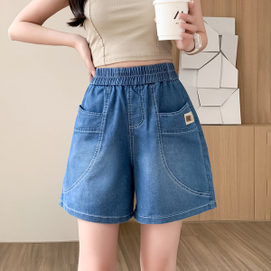 RM9461#牛仔短裤女2023夏季新款百搭时尚高腰显瘦休闲阔腿裤