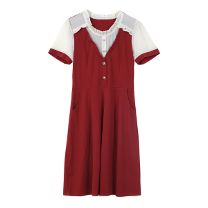 RM5972#夏季连衣裙超修身短袖中长裙简约