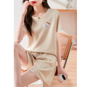 RM6006#简约时尚运动套装女夏季通勤贴标舒适时尚设计感短裤套装