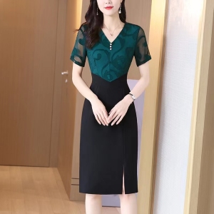 RM12312#连衣裙小众设计高级感拼接时尚气质洋气修身包臀裙2023新夏季