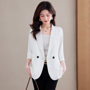 RM5898#白色西装外套女夏季薄款正装高级感气质女神范职业装休闲西服套装