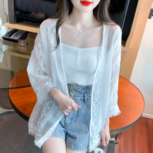 RM5248#夏季新款韩版宽松蕾丝防晒衣防紫外线超仙开衫薄外套女