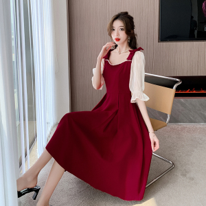 RM7298#敬酒服红色小礼服平时可穿2023新款订婚连衣裙女小个子