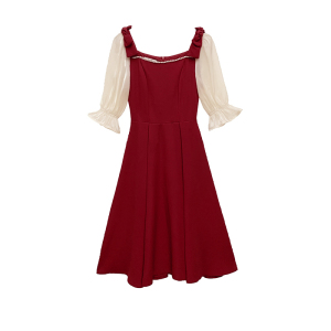 RM7298#敬酒服红色小礼服平时可穿2023新款订婚连衣裙女小个子