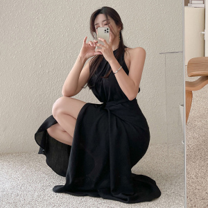 TR18998# 韩风夏季新款无袖连衣裙女中长裙