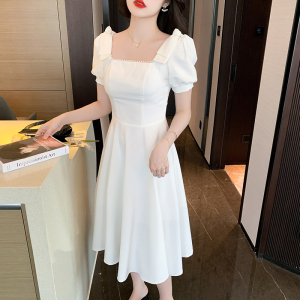 RM5360#法式小礼服平时可穿夏季连衣裙订婚领证登记白裙小个子大气