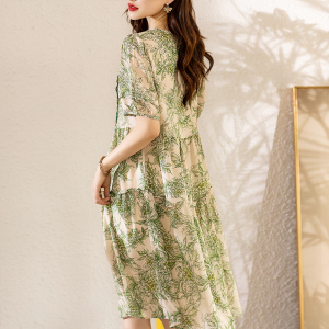 RM5346#碎花短袖连衣裙夏2023新款气质显瘦洋气减龄裙子