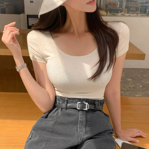 TR18999# 韩风夏季新款韩版修身显身材短袖圆领T恤女