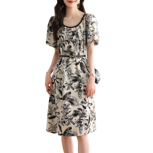 RM8984#新款夏季水墨连衣裙高级感长裙子气质名媛裙子女