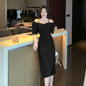 RM5257#夏季新款法式温柔轻熟风连衣裙气质开叉裙小个子