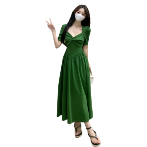 RM6155#法式高级感温柔风森系女装大码胖MM气质度假复古连衣裙