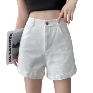RM5515#新款高腰牛仔短裤女夏季遮胯显瘦A字阔腿小个子百搭热裤