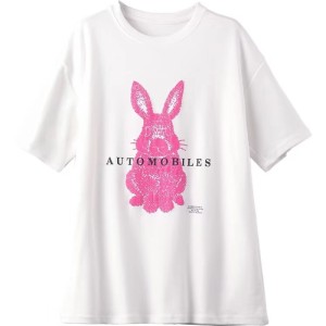 RM6551#字母兔子印花短袖T恤宽松大码胖妹妹女装欧洲站新款夏季