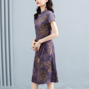 RM6805#法式雪纺连衣裙子女装夏装2023年新款高端夏季显瘦气质中长裙