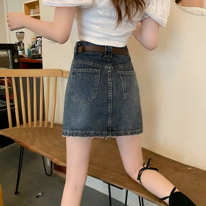 RM5737#大码女装新款胖妹妹显瘦牛仔半身裙胖mm短裙