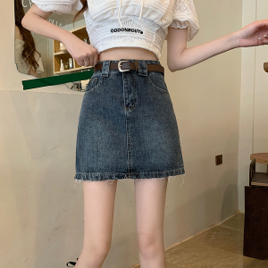 RM5737#大码女装新款胖妹妹显瘦牛仔半身裙胖mm短裙