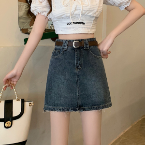 RM5737#大码女装新款胖妹妹显瘦牛仔半身裙胖mm短裙