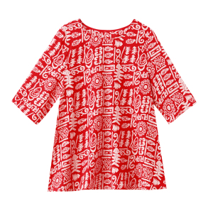 TR26348# 高端红色短袖雪纺t恤女士夏季新款洋气小衫宽松遮肚上衣 服装批发女装服饰批发货源