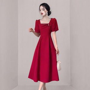 RM5790#酒红色平时可穿夏季答谢宴订婚惊艳显瘦敬酒服新娘