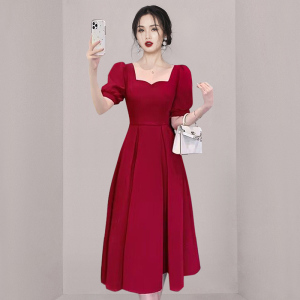 RM5791#夏季小个子结婚回门订婚连衣裙红色礼服裙女高级感裙子