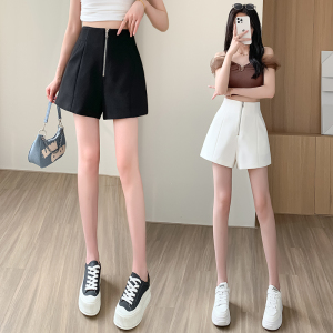 RM5900#辣妹高腰西装短裤女2023夏季韩版宽松直筒a字裤阔腿休闲裤子