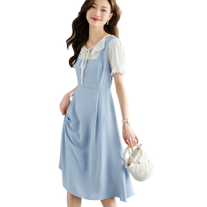 RM8604#连衣裙女夏2023盐系收腰显瘦气质甜美裙子高级感设计长裙