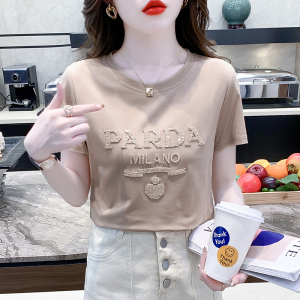 TR39366# 爆款T恤韩版短袖圆领套头夏季甜美淑女标准 服装批发女装批发服饰货源