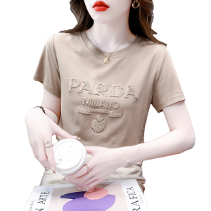 TR39366# 爆款T恤韩版短袖圆领套头夏季甜美淑女标准 服装批发女装批发服饰货源