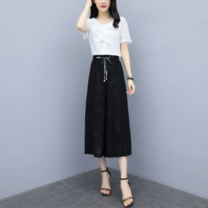 TR20508# 夏季韩版新款洋气减龄两件套女神范时髦阔腿裤套装 服装批发女装服饰货源