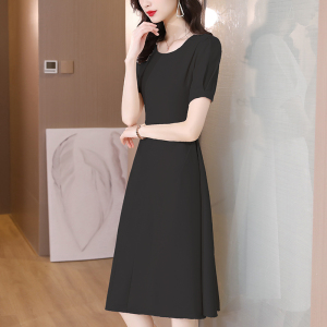 RM5991#夏季新款赫本风优雅法式收腰洋气连衣裙女修身显瘦