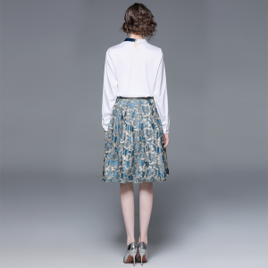 RM6004#新款贴花刺绣长裙中长款连衣裙设计感两件套时尚