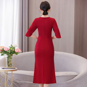 RM5451#新款喜婆婆婚宴晚礼服女气质高档年轻款参加五一婚礼连衣裙夏