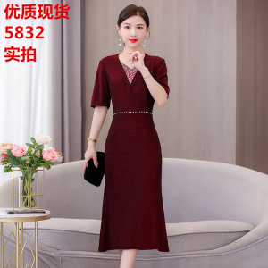 RM5450#婚宴装晚礼服女高端喜婆婆参加婚礼聚会平时可穿鱼尾裙夏