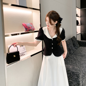 RM6271#夏季新款短袖小香风套装女法式浪漫两件套