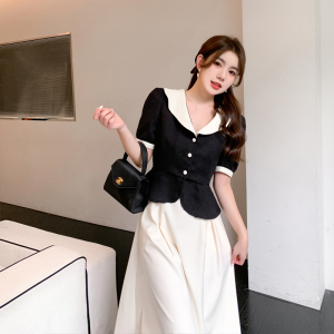 RM6271#夏季新款短袖小香风套装女法式浪漫两件套