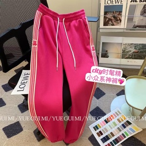 RM5920#新款粉色休闲纯棉时尚套装女夏季设计感小众运动裤两件套减龄