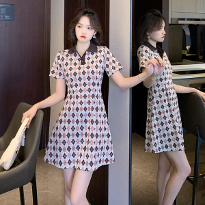 TR30583# 法式高级感polo连衣裙新款春夏季女装小众设计a字裙子春装