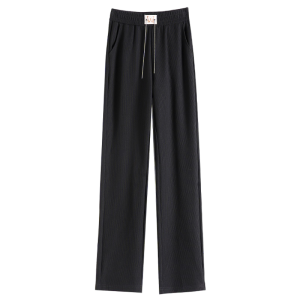 RM18032#冰丝阔腿裤女2023夏季薄款小个子高腰垂感显瘦窄版直筒裤子