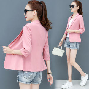 RM5904#七分袖女西装短款薄外套2023夏季新品西服韩版修身显瘦小个子
