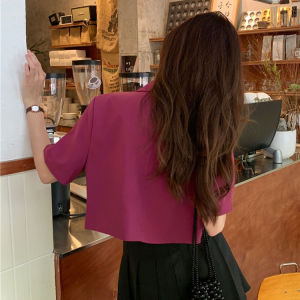 RM14130#小个子短款西装短袖外套春夏季韩版2023炸街时尚小西服女ins