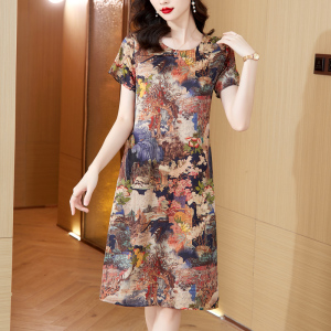 RM6800#香云纱连衣裙女年轻款重磅修身显瘦高档专柜时尚显瘦夏