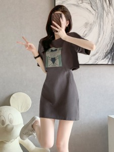 RM6368#显瘦连衣裙女夏季2023新款设计感宽松时尚洋气小个子休闲运动裙子