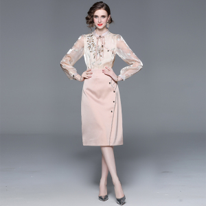 RM7272#新款法式气质修身显瘦两件套时尚气质女装